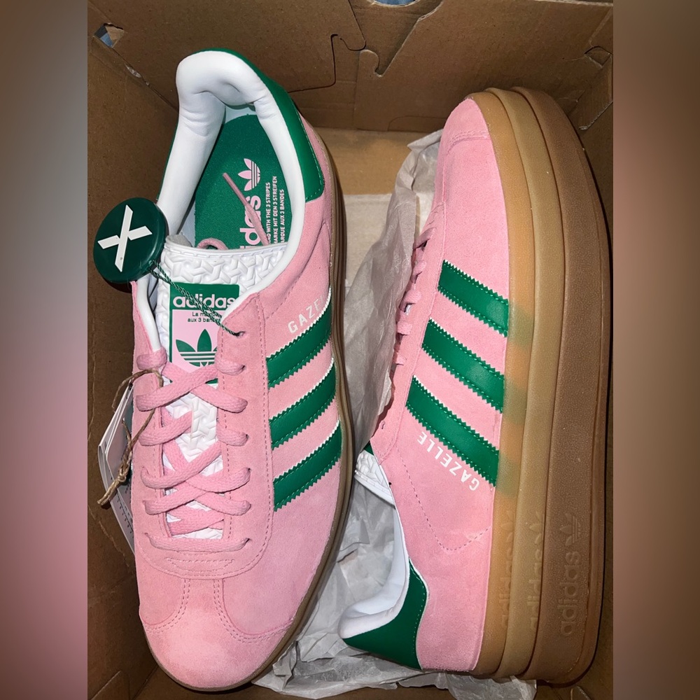 Adidas Pink/Green Platforms